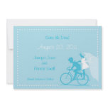CUTE Modern Couple on Bicycle Save the Date invitations