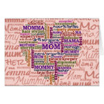 Cute Mom Mother's Day Word Art Heart Greeting Cards