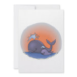 cute mommy and baby whale invites