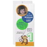 Cute Monkey Balloon Invitation