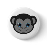 Cute Monkey Black Liquorice buttons