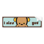 cute monkey bumper stickers