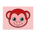Cute Monkey Cherry postcards
