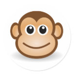 Cute Monkey Face stickers