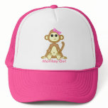 Cute Monkey Girl Cartoon hats