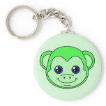 Cute Monkey Green Apple keychains