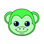Cute Monkey Green Apple t-shirts