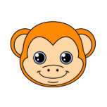 Cute Monkey Orange t-shirts