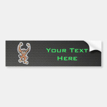 Cute Monkey; Sleek Bumper Stickers