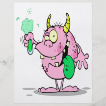cute monster creature science experiment 2 flyer