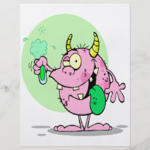 cute monster creature science experiment personalised flyer
