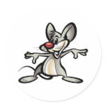 Cute Mouse Round Stickers