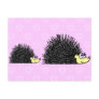 Cute Mum and Baby Hedgehog Postcard