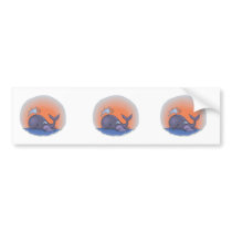 cute mummy and baby whale bumper sticker