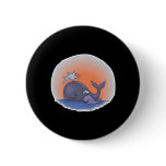 cute mummy and baby whale buttons