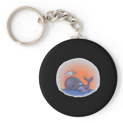 cute mummy and baby whale keychain by doonidesignsanimals