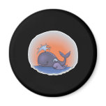 cute mummy and baby whale magnets