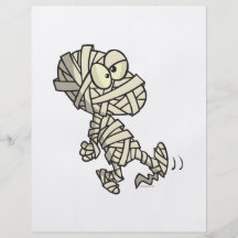 cute mummy kid cartoon character full color flyer