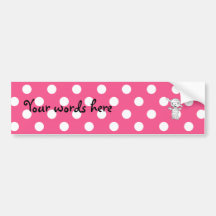 Cute mummy pink polka dots bumper sticker