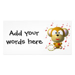 Cute musical monkey photo cards