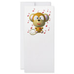 Cute musical monkey rack cards