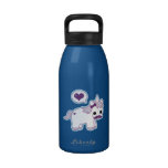 Cute Mustache Unicorn Water Bottle