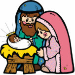 Cute Nativity Cut Out Pin