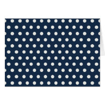 Cute Navy Blue White Tiny Little Polka Dots Gifts Card