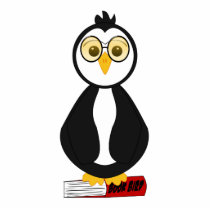 Cute Nerdy Bookworm Penguin
