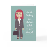 Cute new job or promotion card