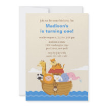 Cute Noah's Ark 1st Birthday