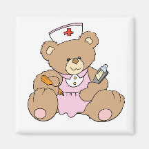 Cute Nurse RN Bear Magnets