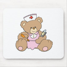 Cute Nurse RN Bear Mouse Pads