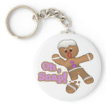 cute oh, snap gingerbread man cookie keychains