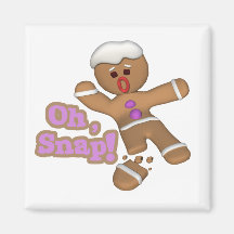 cute oh, snap gingerbread man cookie fridge magnets