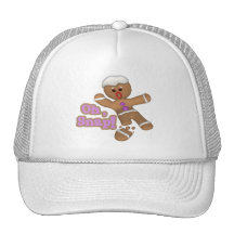 cute oh, snap gingerbread man cookie mesh hats