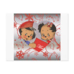 Cute Old Fashioned Dogs in Love Heart postcards