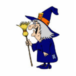 Cute old Witch with Broom photo sculptures