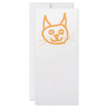 Cute Orange Cat. Smiling Face Cartoon. Custom rack cards