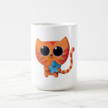 Cute Orange Cat with Star Mug