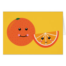 Cute Orange Greeting Cards