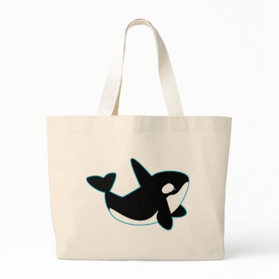 Cute Orca (Killer Whale) Bag by blackunicorn