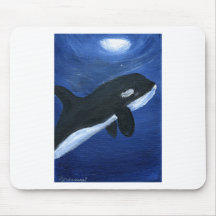 Cute orca whale mouse mats