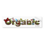 Cute Organic bumper sticker. Think Green! bumper stickers