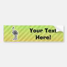 Cute Ostrich Design Bumper Stickers
