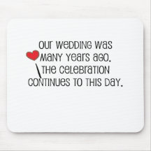 Cute, "Our Wedding" Marriage quote Mousemats