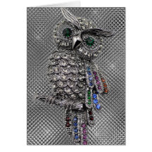 cute owl bling cards