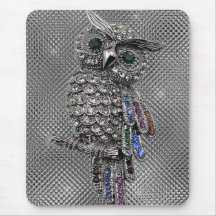 cute owl bling mouse mats