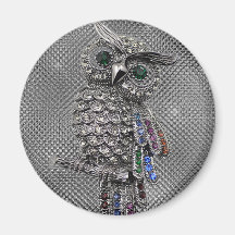 cute owl bling refrigerator magnets