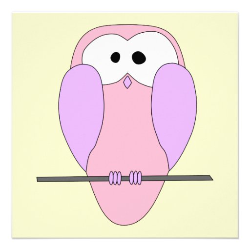 Cartoon Owl Pink